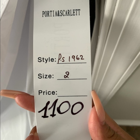 PORTIA & SCARLETT Crystal Nude Gown. Style Number 1962 Size 2 - Picture 6 of 8